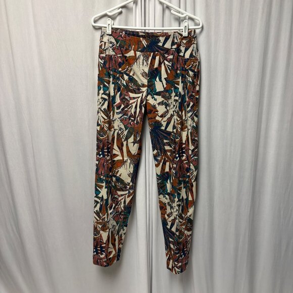 Slim-Sation by Multiples Womens Pants Size 6 Tropical Stretchy Slimming Tapered - Picture 1 of 7